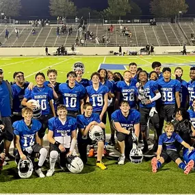 We are VERY excited to shout out our #ARSFTeamOfTheWeek, the Dieterich Middle School 7th Grade Football A team! With a win over undefeated Crandall last night these Bobcats ended a 9-0 season and secured the district championship! Special shout out to number 27 and 28 (depending on the week). #GetAdamRope #DMS #MISDProud #FuturePanthers
— with Dieterich Middle School.