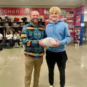 Our Midlothian Heritage High School Jaguars football team got a BIG round one win and are ready to repeat that tonight! But first we need to celebrate our Player of the Week from last week, Bradley Waxler! Bradley stepped up to play Quarterback and had 4 total touchdowns, 3 passing and one he ran in himself! Way to go Bradley, keep up the hard work and good luck to the Jags tonight!