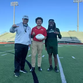 It’s #GameDay for the Waxahachie High School Football team but first we want to celebrate our Player of the Week, Bryson Linnear. Bryson is a Senior running back who helped lead the team to a victory last week securing them a spot in the playoffs! Way to go Bryson, keep up the hard work! #GetAdamRope #ARSFPlayerOfTheWeek #PlayoffTime #GoIndians
— with Waxahachie High School at Lumpkins Stadium.