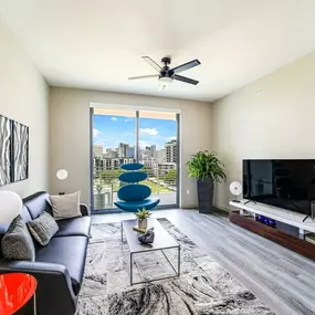 Living room at Quantum Apartments in Ft. Lauderdale