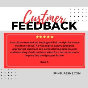 What an amazing ⭐️⭐️⭐️⭐️⭐️ review for Juan! This is exactly what our team works hard at daily insuring each customer gets the right plan for them specifically. Way to go Juan!????