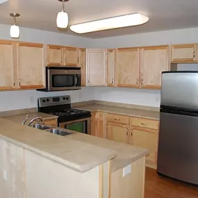 Open Kitchen at Urban Crossing Apartments, Fargo, North Dakota