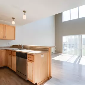 Open Kitchen at Urban Crossing Apartments, Fargo, North Dakota
