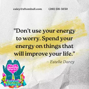 It is easy to worry about what tomorrow holds, but instead use your time and energy to focus on the here and now. Focus on today because tomorrow will have it's own set of problems. You can't fix everything all in one day!