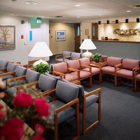 commercial cleaning of a waiting room in an office