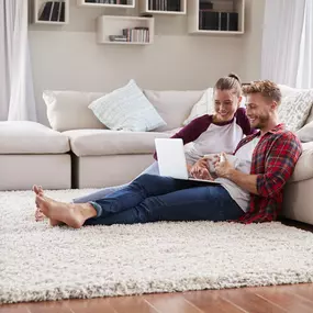 Couple enjoying a professionally cleaned home in Pueblo