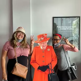 Monica and Jarunee not only met the Queen but they found a life insurance policy!