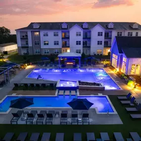 aerial view of the courtyard