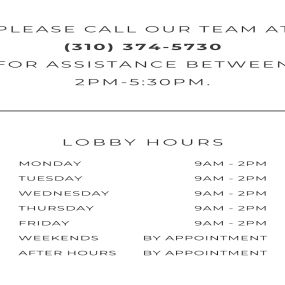 Our lobby hours have changed to 9am-2pm but our team can be reached virtually until 5:30pm!