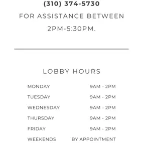 Our lobby hours have changed to 9am-2pm but our team can be reached virtually until 5:30pm!