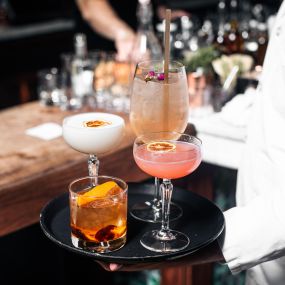 Cocktails on Tray