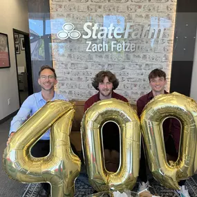 400+ 5 STAR Google Reviews for the Zach Fetzer State Farm Agency!
I’m so proud of my team for all they do to give my customers a positive experience!
Thank you most of all to my wonderful customers that support this small business here in Eagan!  We wouldn’t be here without you!