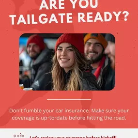 Ready to tailgate like a champion? Don't forget to check your auto insurance before hitting the road! Make sure you've got the coverage you need for a safe and worry-free game day.