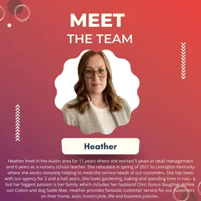 Meet Heather. Your amazing account representative! ???? If you've called the office to make a change to your policies or needed guidance with your claim, chances are it was Heather who helped you out. Thank you, Heather, for all you do! #goodneighbor #meettheteam