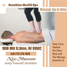 Well trained masseuses use feet in several way to knead the tissues on the patients back. 
The masseuse varies pressure of her/his feet by using props such as bars that help to control the process.