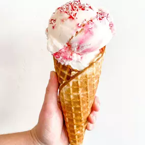 Peppermint ice cream cone