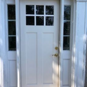 New door installation by Maine Window and Doors.