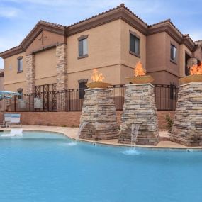 Resort-style swimming pool