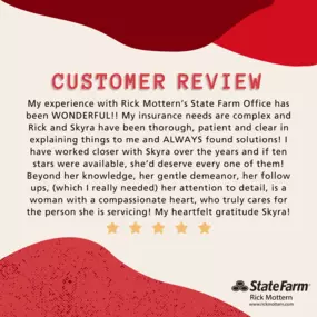 ???? When you find a team that truly cares, every insurance journey becomes a breeze! Huge thanks to Skyra and Rick for turning complex needs into clear solutions! ????

 

????6095 Pine Mountain Rd NW, Suite 101

Kennesaw, GA 30152

☎️ (770) 422-1818

 

???? 4151 Ashford Dunwoody Rd NE, Suite 170

Brookhaven, GA 30319

☎️ (404) 477-1610

 

#customerreview #testimonialtuesday #testimonytuesday #goodneighbor #statefarm #kennesawinsurance #brookhaveninsurance #kennesawga #kennesaw #brookhavenga 