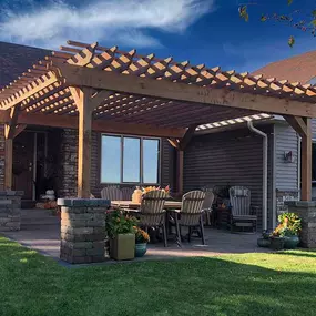 Add a touch of elegance to your outdoor living space with an attractive, one-of-a-kind pergola with JK Landscape.