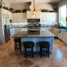 traditional kitchen remodel with an island