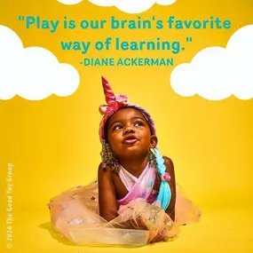 Play makes learning fun. It's a safe way for kids to problem solve, learn social skills, and think creatively without limitations. We ALL learn better through play!