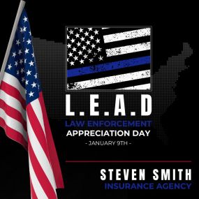 To the guardians of our neighborhoods, thank you for your courage and sacrifice. Happy National Law Enforcement Appreciation Day from our insurance family to yours! ????‍♀️????‍✈️ #LEAD #InsuranceHeroes #StevenSmithInsuranceAgency