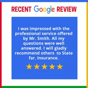 Steven Smith - State Farm Insurance Agent
Google review highlight