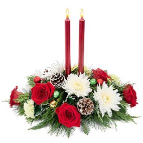 Celebrate the joy and warmth of the holiday season with our exquisite Christmas floral centerpiece.