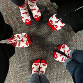 So much fun in our State Farm socks!!