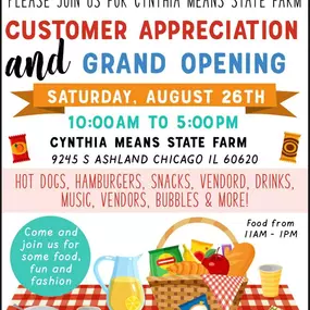 Come on our and join us for customer appreciation and our grand opening!