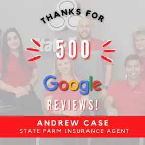 We want to say thank you to all who helped us reach 500 Google Reviews! Your feedback and testimonials motivate us to continue providing exceptional insurance services and supportive assistance in and around Dallas, Texas.