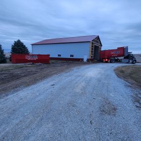 dumpster at job site