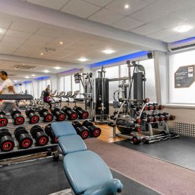 Gym equipment at Aldershot Pools & Fitness Centre