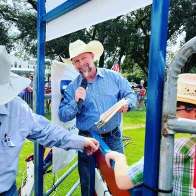 Well Cecil had a fantastic time being the MC for the Zachary Wild West Little Sticks Rodeo this morning!  66 contestants showed up ready to ride and rope, hammer and paint….they had a blast!  Dan Klein to say you have pivoted from the big rodeos to this big impact today would be an understatement sir!  All these kids will remember this forever!  Of course we couldn’t have done it without the legend himself, Mr. Joe Pete Maryman!  Let’s do it bigger next year fellas! ????????????????
Call us this