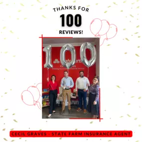 Cecil Graves - State Farm Insurance Agent
Thanks for 100 reviews!