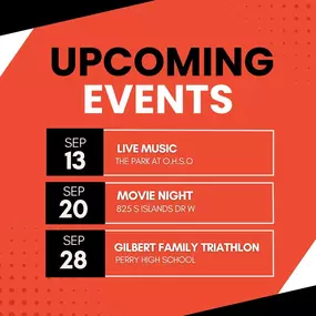 Mark your calendars! ???? Gilbert has some awesome events lined up this September—live music, movie night, and a fun family triathlon. Don’t miss out!