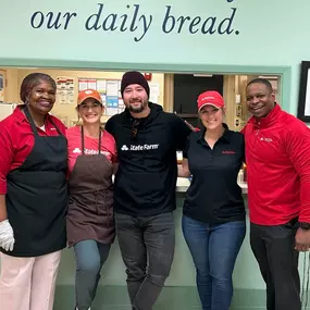 Another great day working alongside some of the best State Farm agents at Our Lady Mercy soup kitchen. And yes my head was cold…