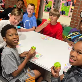 Celebrating the joys of springtime with our future leaders! These young minds are enjoying a delightful treat during our celebration at the local school. It’s moments like these that remind us of the importance of community and togetherness.