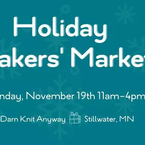 Join us for our 2nd Annual Holiday Makers' Market!

Our Artists and Makers will have their wood turned crochet hooks, Scandinavian Knitwear, Pottery, Prints, Handspun Yarn, Project bags, shawl pins, candles... and MORE! 

New this year Carly's longtime favorite - Kempston Farms Pepper Jelly.
Enjoy hot cider and cookies while you shop : )

We will introduce you to them and their wares over the coming weeks!

See you Sunday, November 19th, 11-4pm