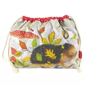 Drawstring bags!
Our favorite drawstring bags are back in stock from Emma Ball.
This hedgehog? Come on...