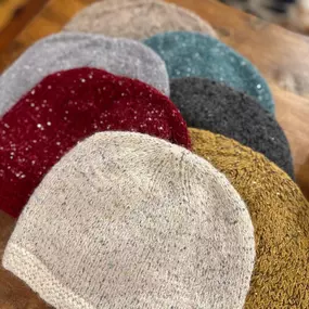 ✨SPARKLE IT UP✨
Who doesn’t need a little sparkle in their life?
❄️It’s a fun hat just perfect to add some sparkle to winter. ???? We’ve restocked it for the holidays!!
We knit the brim with only the non-sequin yarn and then hold both yarns together for the rest of the hat! 
Kit includes:
????1 skein of Berroco Talara (100% llama, 132 yards/100grams)
????1 spool of Lang Paillettes (thread with sequins, 122yards/25grams)
????A hard copy of the pattern, Sparkle it Up.
Click to see all the colors!
