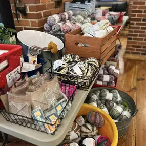 ????We just have to make room for new yarns, so we’ve put some extra stuff on sale. 
????Need to stock up on baby shower gifts? We’ve got you.
????️Need to stock up on holiday gift bags? We’ve got you.
????Need to stock up on super bulky yarn to make a hat? We’ve got you:)
????Need to stock up on sock yarn? We’ve go you.
Click ⬇️ to see them all!
Oh and we’ve got the sale table in the lounge this time!