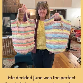 ✨June’s Monthly Makers’ League Kit: the June Bug Bag ????????
This yarn had “Makers’ League” written all over it. ????
What’s more perfect for a summer project than a bag?
☀️ Big enough for your WIP
????️ Handy for a farmers market stroll
???? Cute enough to pair with your fave summer outfit
♻️ The yarn is eco-awesome — 80% recycled cotton, 20% recycled polyester. Durable, soft, and sustainable!