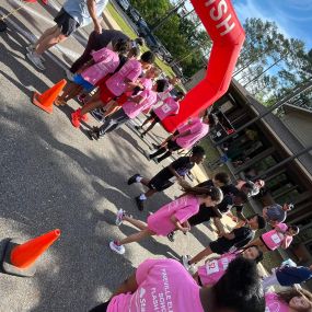 Flash Pride Rabbit Run 5k Karen sponsored in April.
 
Flash Pride is a boys running group at Pineville Elementary.  The 5k is used to raise money for the boys’ entry fees into local races and to help support the group.