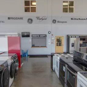 Interior of DeWaard & Bode Appliance Store Parts Department