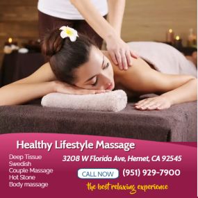 Massage techniques are commonly applied with hands, fingers, 
elbows, knees, forearms, feet, or a device. 
The purpose of massage is generally for the treatment of 
body stress or pain.