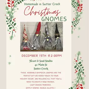 This looks like so much fun!!!! Be sure to get signed up soon. These events fill up super-fast! @soul42 Heart & Soul Studio #christmas #gnomes #crafting #cutenessoverload