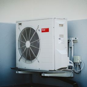 Commercial AC unit mounted to a wall