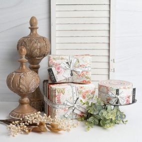 BLISS BY 3 SISTERS - The newest collection from 3 Sisters is utter joy and happiness. It is a collection of small and medium floral prints that include butterflies, roses and an assortment of foliage and vines in rose, pink, aqua, cream and soft taupe. Oh! The joys of springtime!!